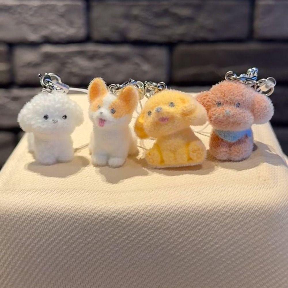 Пушистая кукла, стайная собака, брелок, щенок корги, кролик, телефон, кулон, 3D-животное, кулон, рюкзак