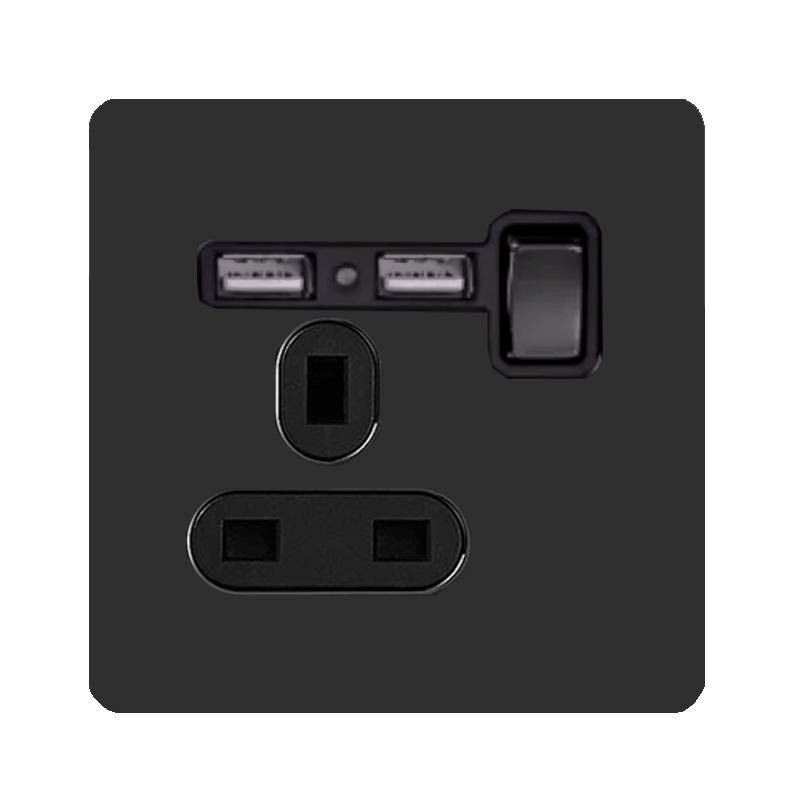 Depoguye Высококачественный черный винтажный европейский выключатель лампы розетка из нержавеющей стали тумблерный переключатель универсальный настенный выключатель света