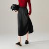High-waisted pleated skirt
