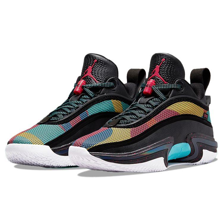 Air Jordan 36 Low Black Multi-Color Мужские кроссовки Washed-Teal Vivid-Sulfur Rush-Pink DH0833-063