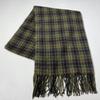 Autumn Winter Women's Retro Green Plaid Scarf Versatile Stylish High-End Warm Shawl Neck Warmer Korean Style