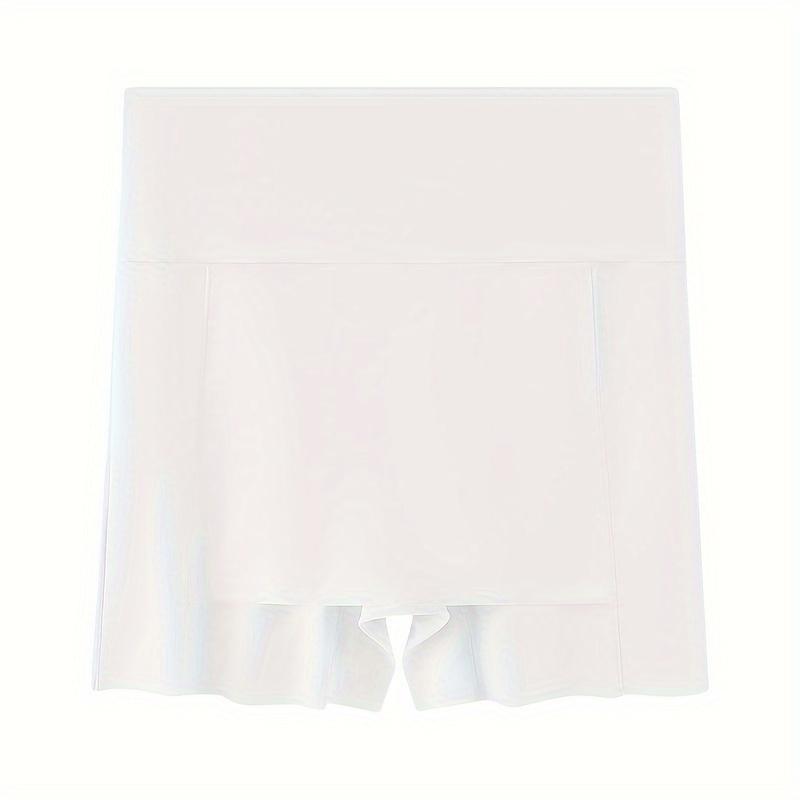 Ice Silk High Waist Safety Pants Boxer Women Thin Sliming Fit Women's Summer Shorts Double Layer Seamless Skirt Shorts