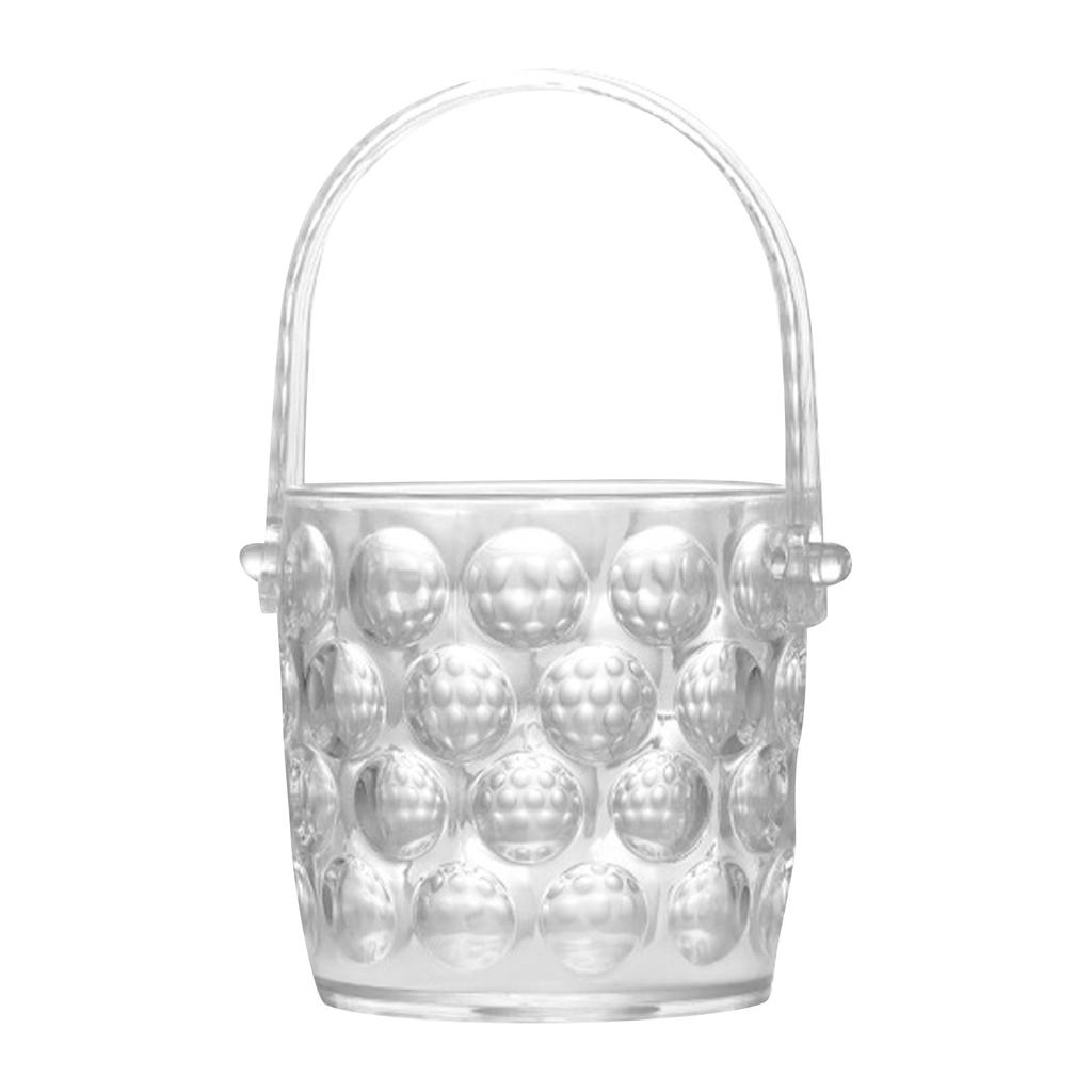 Ведро для льда, небольшой прозрачный акриловый контейнер для ледяных шариков, охладитель для шампанского, пива и вина с ручкой для вечеринки в коктейль-баре с морозильной камерой, 4,7 х 4,9 дюйма