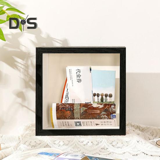 Теневая коробка для билетов с прорезями в деревянной рамке. Архивная коробка для путешествий и приключений. Квадратная печать на билете. Коробка для хранения фотографий с буквами. Украшение рабочего стола.