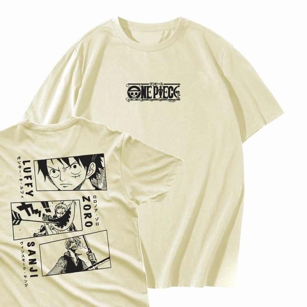 Japanese Anime ONE PIECE Summer Tshirt Casual Loose Oversized Comfortable Short Sleeves for Unisex and Women Soft Cotton