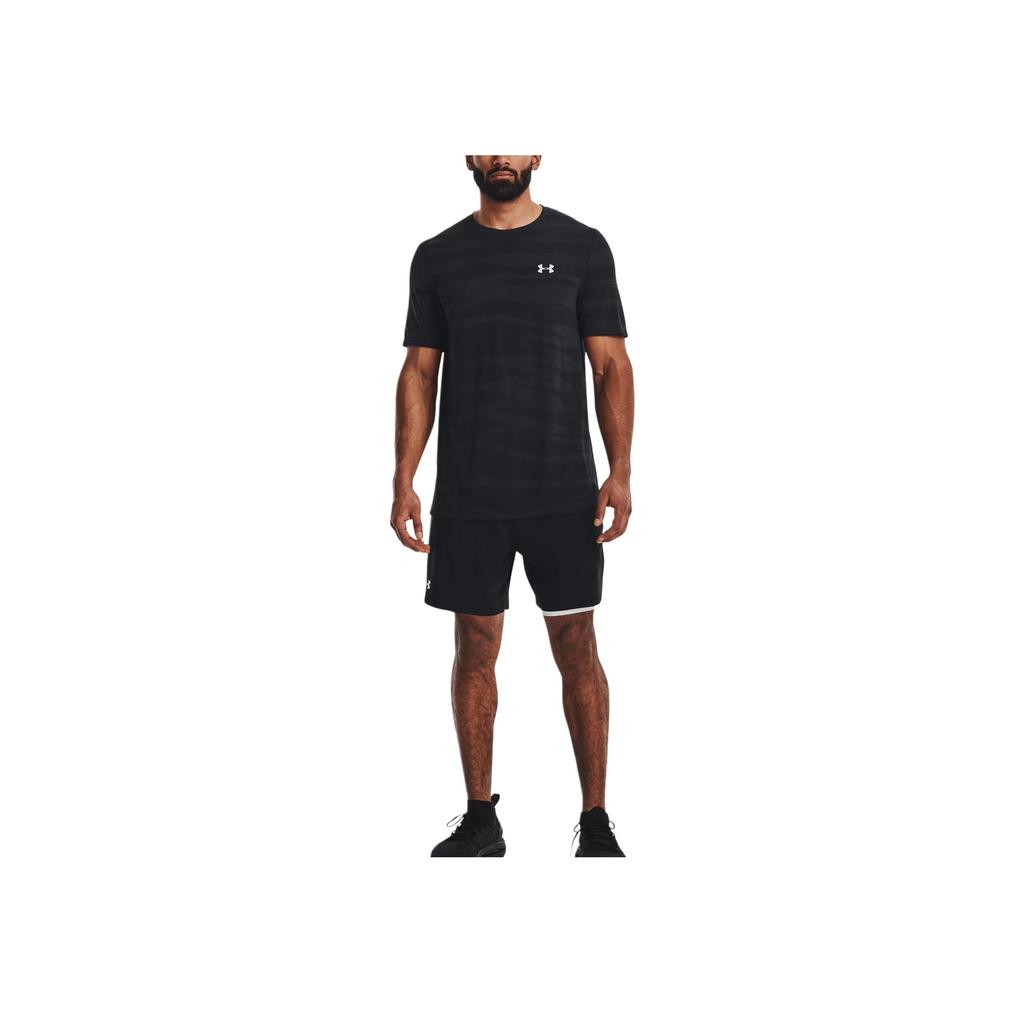 Under Armour Однотонные шорты со шнуровкой, мужские шорты, черные 1373764-001