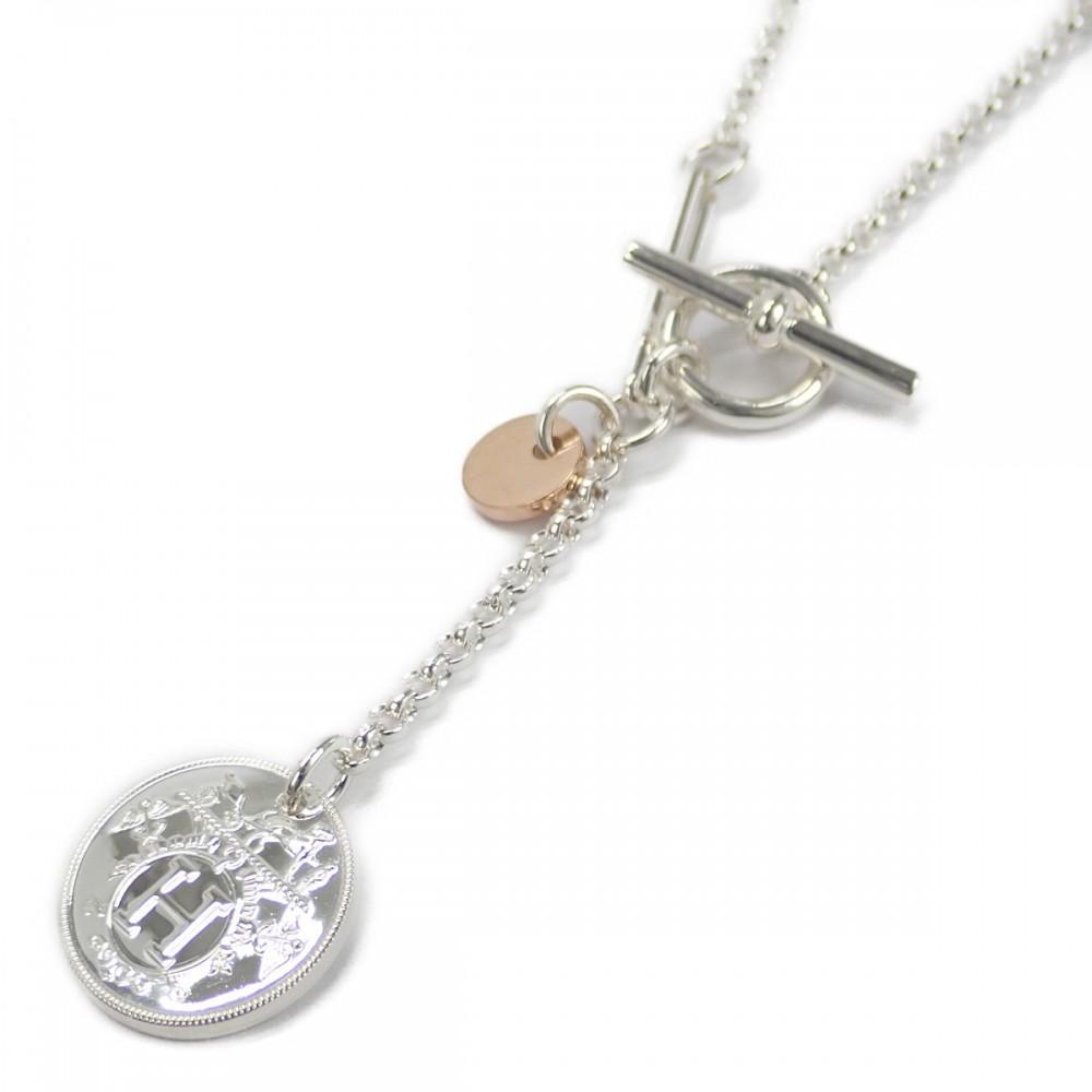 HERMES   Колье K18 Розовое Золото/Серебро925 Женское