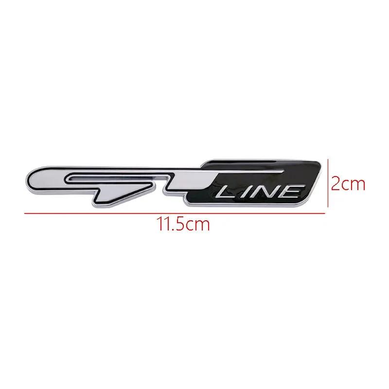 AANA1 3D Metal GT Line Letter Car Rear Trunk Emblem Badge Sticker Styling Accessories For Kia Sportage Picanto RIO Stonic K5 Proceed