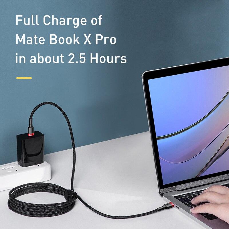 Кабель Baseus USB Type C на USB C Для 17 16 100 Вт/5 А PD Быстрая зарядка Зарядный шнур Для Macbook Samsung Кабель Type-C