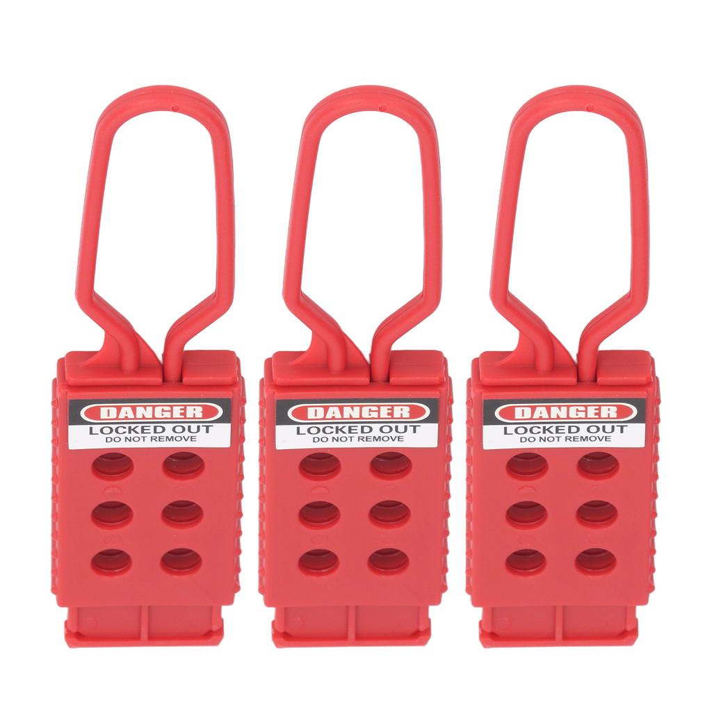 3PCS 6 Holes Tagout Hasps Electrical Insulation Lockout Hasp for Shutdown Maintenance 9mm Hole Diameter