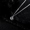 S925 Sterling Silver Moissanite Simple Necklace, 1 Carat Light Luxury Gift, Niche Design Pendant