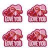 10PCS/lots Valentine's Day Embroidered Patches Pink Love Heart Patch Iron On Patches For Clothing Holiday Decoration Gift DIY