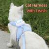 with Leash Set Cat Traction Vest Rope Adjustable Pet Walking Leash Dog Harness  for Cat Kitten