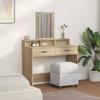 Makeup Table Sonoma Oak 100 x 41 x 140 cm Engineered Wood