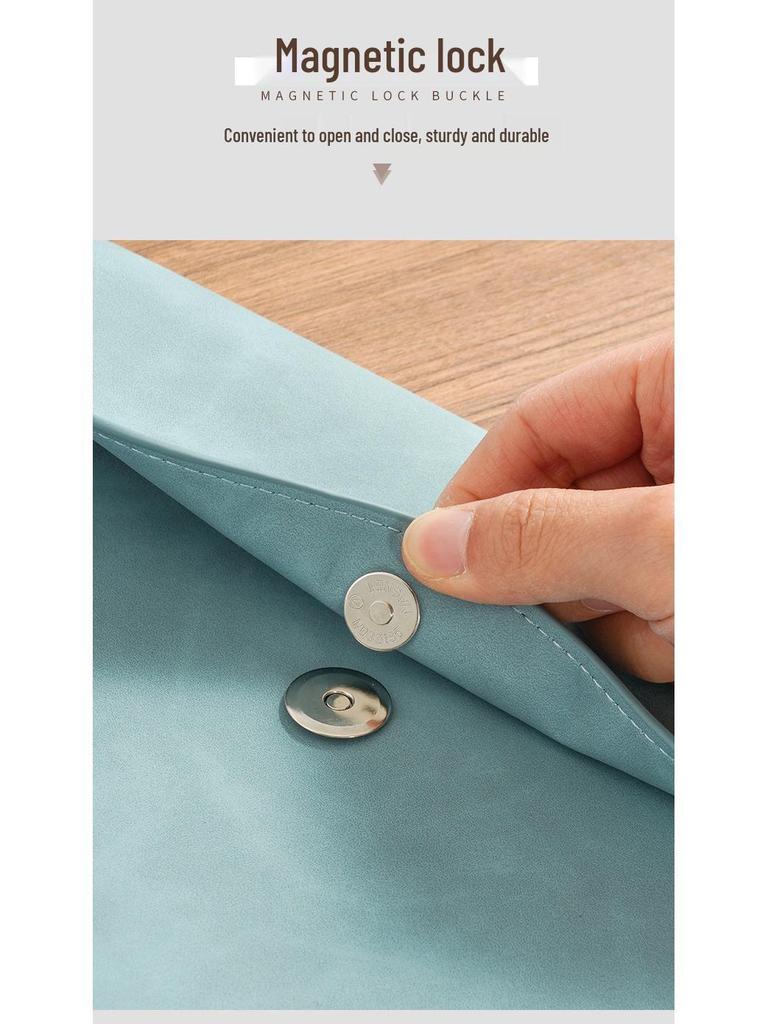 Waterproof Leather A4 Student File Envelope - Large Capacity, Durable Stationery Bag