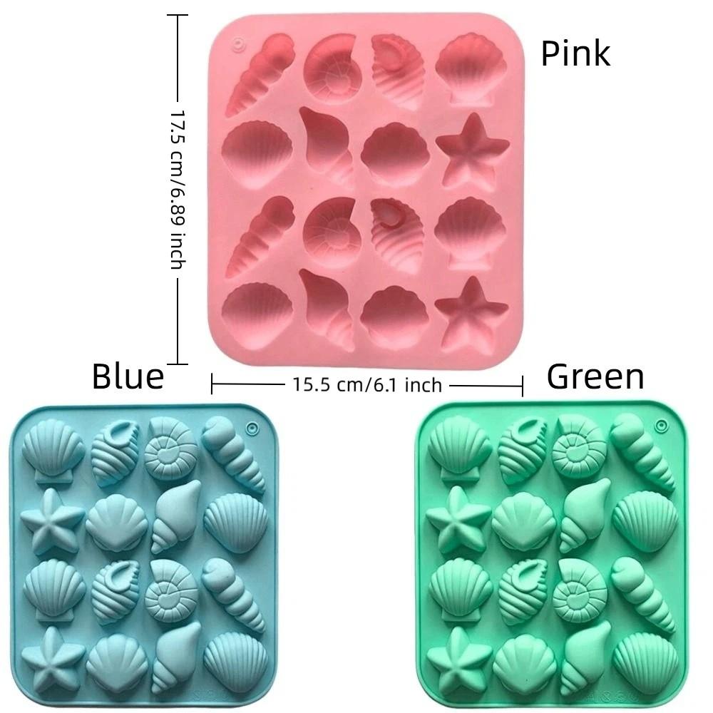 Starfish Shape 3D Shell Mold Conch Ice Cube Tray Baking Supplies Marine Animal Mold Candy Making