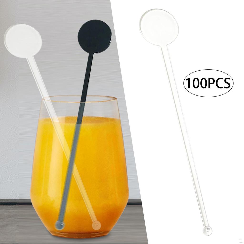 100 шт., палочки для напитков, мешалки для напитков, грабли, длина 7,07 дюйма, кофе