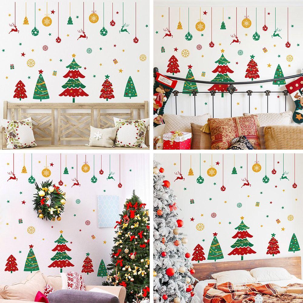 Decor Decorations For Home Christmas Window Stickers Kids Room Wall Decals Christmas Wall Sticker