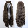 AIMEYA Platinum Wigs for Women Mix Blonde Synthetic Lace Front Wig Black Long Natural Wave Synthetic Hair Wig Daily Use Cosplay