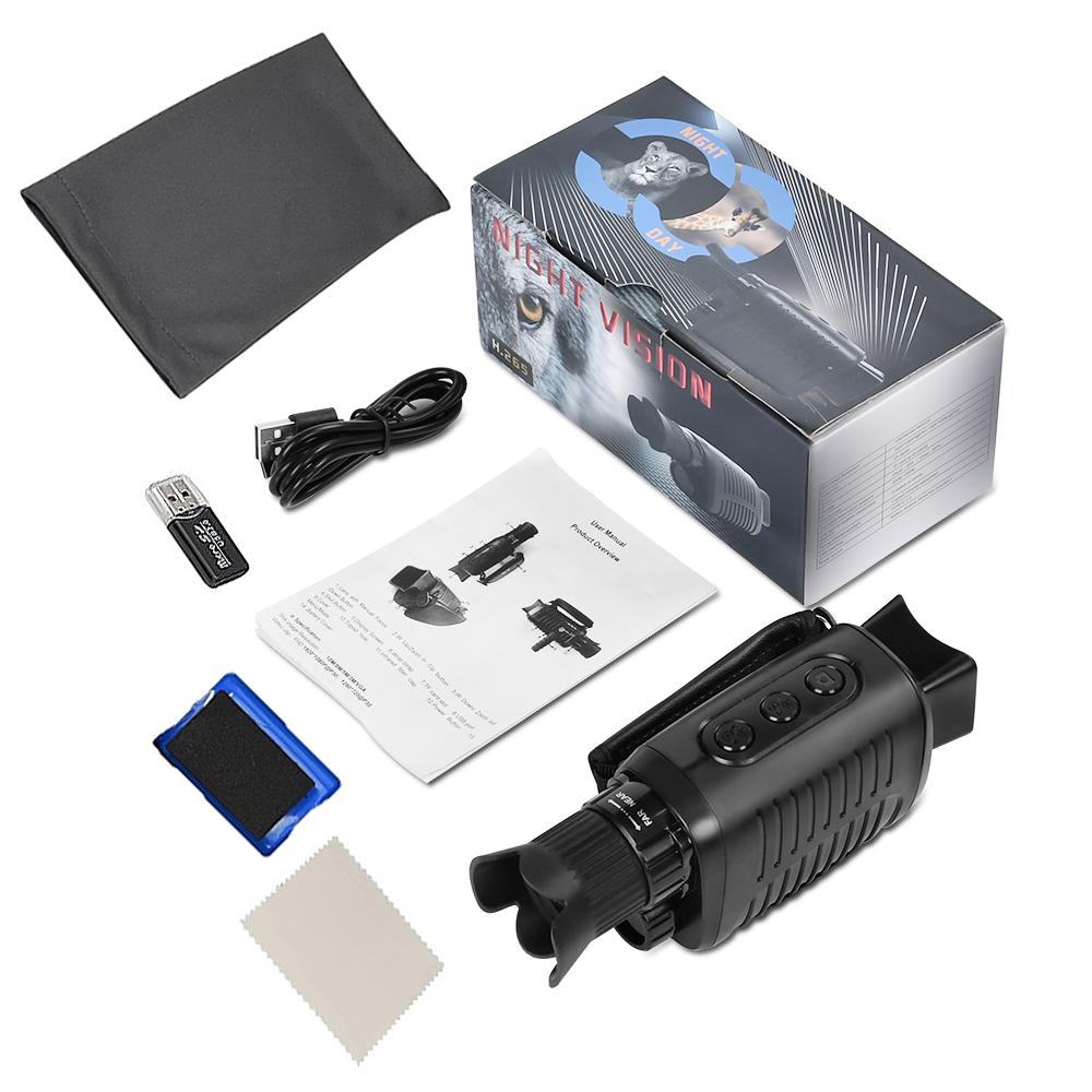 Перезаряжаемый HD цифровой телескоп R7, 5-кратный зум, 300 м, инфракрасный монокуляр ночного видения для охоты, кемпинга, записи видео