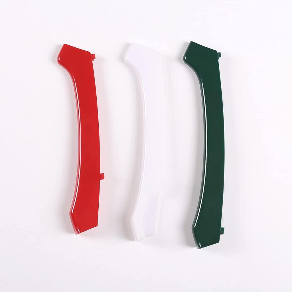 Three-Colored Stripe Grille Insert Trims Compatible with Maserati Ghibli 2014 2015 2016 2017 3PCS