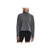 Under Armour Толстовка с капюшоном из хлопчатобумажной трикотажной ткани с воротником-стойкой, женская, серая 1379496-010
