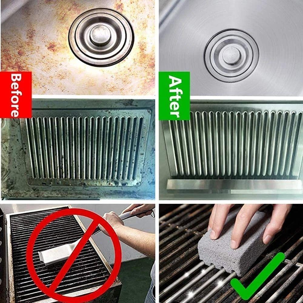 Pumice Brick BBQ Grill Cleaning Brick Temperature Resistance Camping Grease Cleaner  Travel