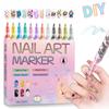 Nail Pen, Painting And Outlining Pen, 0.7mm Nail DIY Quick-drying Pen, Colorful Painting And Outlining Nail Pen,30ML