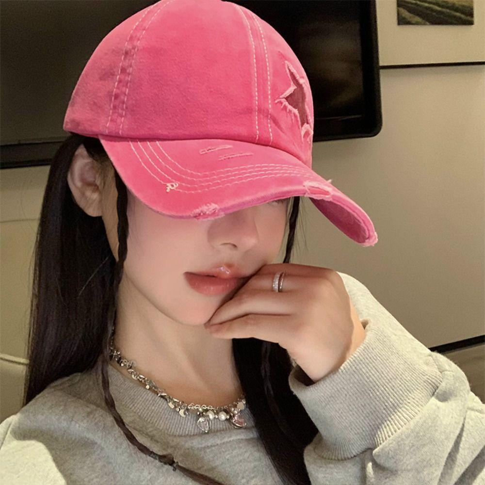 Корейская винтажная бейсболка из хлопка Spicy Girls Hat Retro Y2k Star Baseball Hat Outdoor