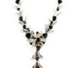 Les Trésors De Lily [E1186] - Designer Necklace 'Paradis Floral' Black