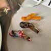 Korean Style Exquisite Bow Hair Clip - High-End Gold Label Niche Accessory for Women