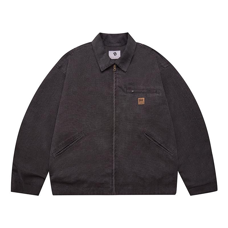 2025 Japanese Retro Lapel Workwear Jacket: Versatile Cityboy Streetwear for Men & Women