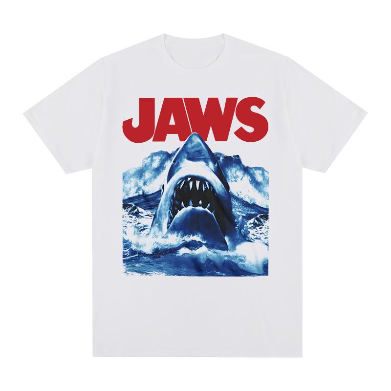 Jaws Vintage T-shirt Shark Movie Streetwear Fashion Cotton Men T Shirt New Tee Tshirt Womens Tops