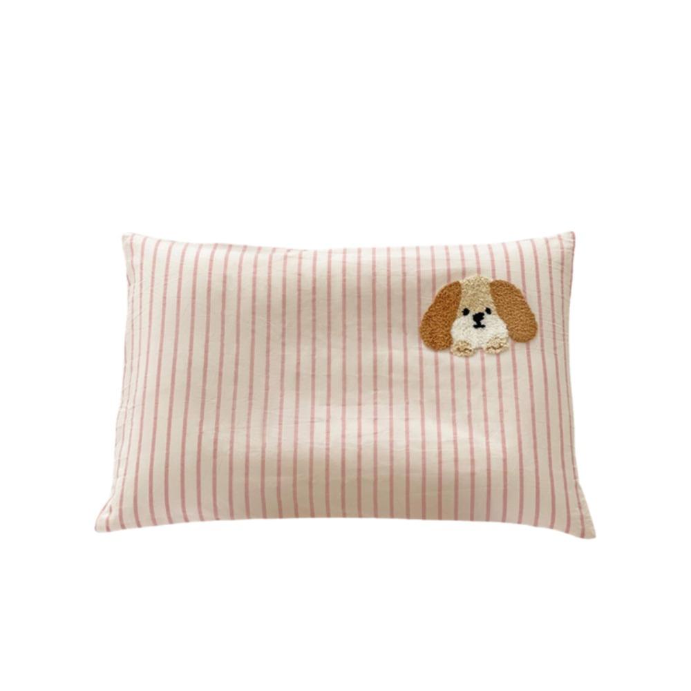 Breathable Single Pillowcase Pure Cotton Pillowslip Cartoon Dog Pattern Student Pillowcase Bedroom