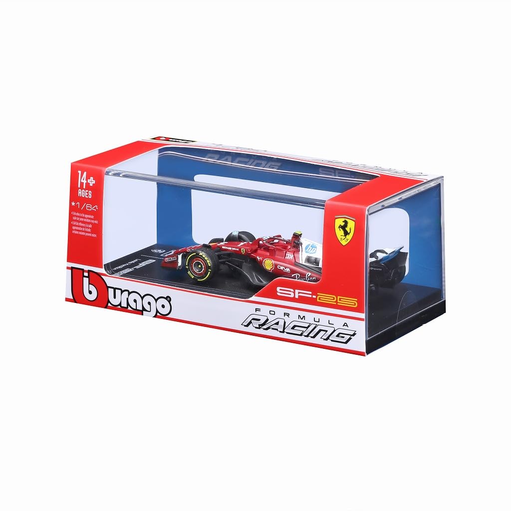 Kyosho BURAGO Ferrari 2025 Australian GP 44 Hamilton Not Assembled Model 1/64 SF-25 No. L. (Clear Case/Driver Included) - 18-56804H