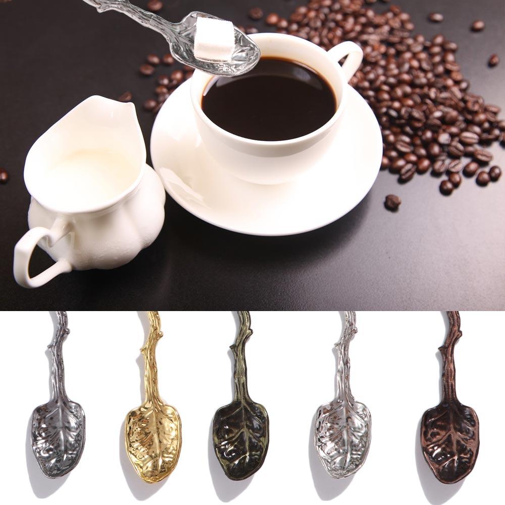 Vintage Dessert Spoon Twig Design Teaspoon Cutlery Dragonfly Coffee Spoon Afternoon Tea