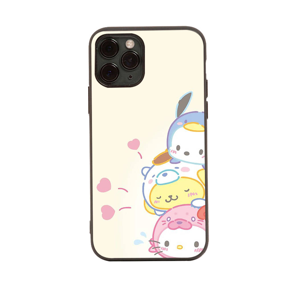 Чехол HK15 Hello Kitty Friend Black Sofe для iPhone 16 15 Plus 14 13 Pro 8 SE XR XS Max P30 Nova 5T Y5P Y6 Y7 Y8P Y9 Realme C30 C33 C31 VIVO Y36 V27