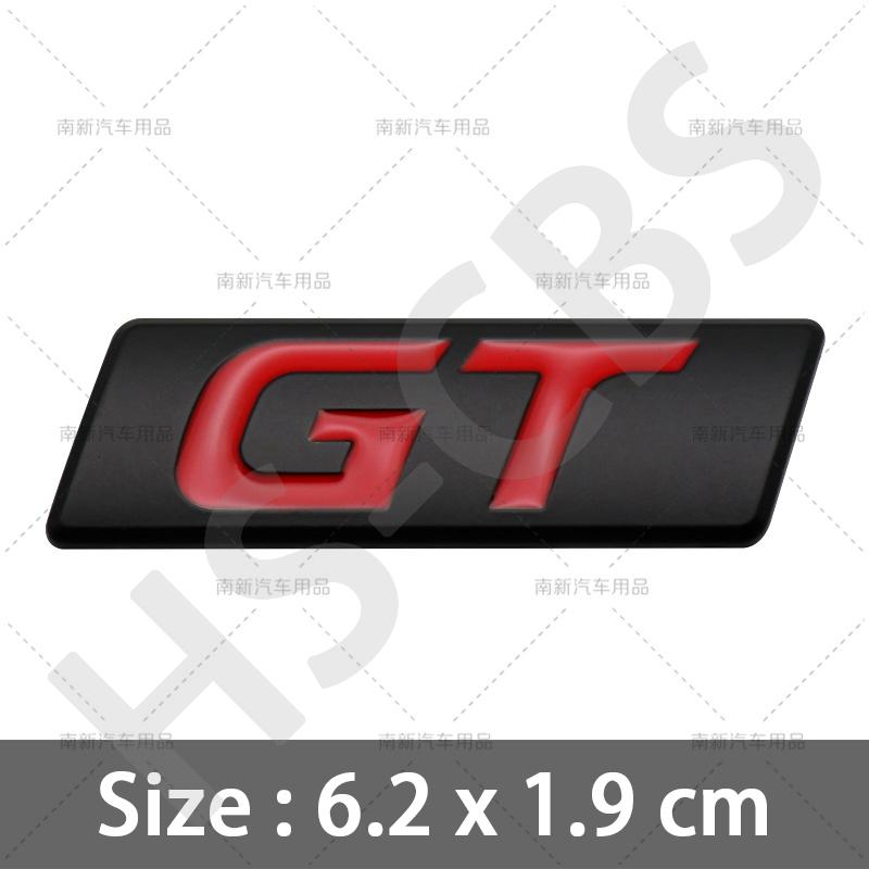 WDC5 1Pcs Metal 3D Car Rear Trunk GT Emblem Logo Auto Door Fender Badge Tailgate ogo GT Car Body Decorative Stickers Accessoires