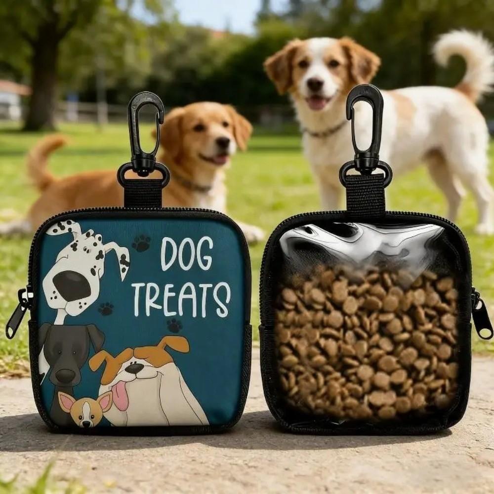 Transparent Window Dog Treat Pouch Waterproof Dog Care Bag Outdoor Activities