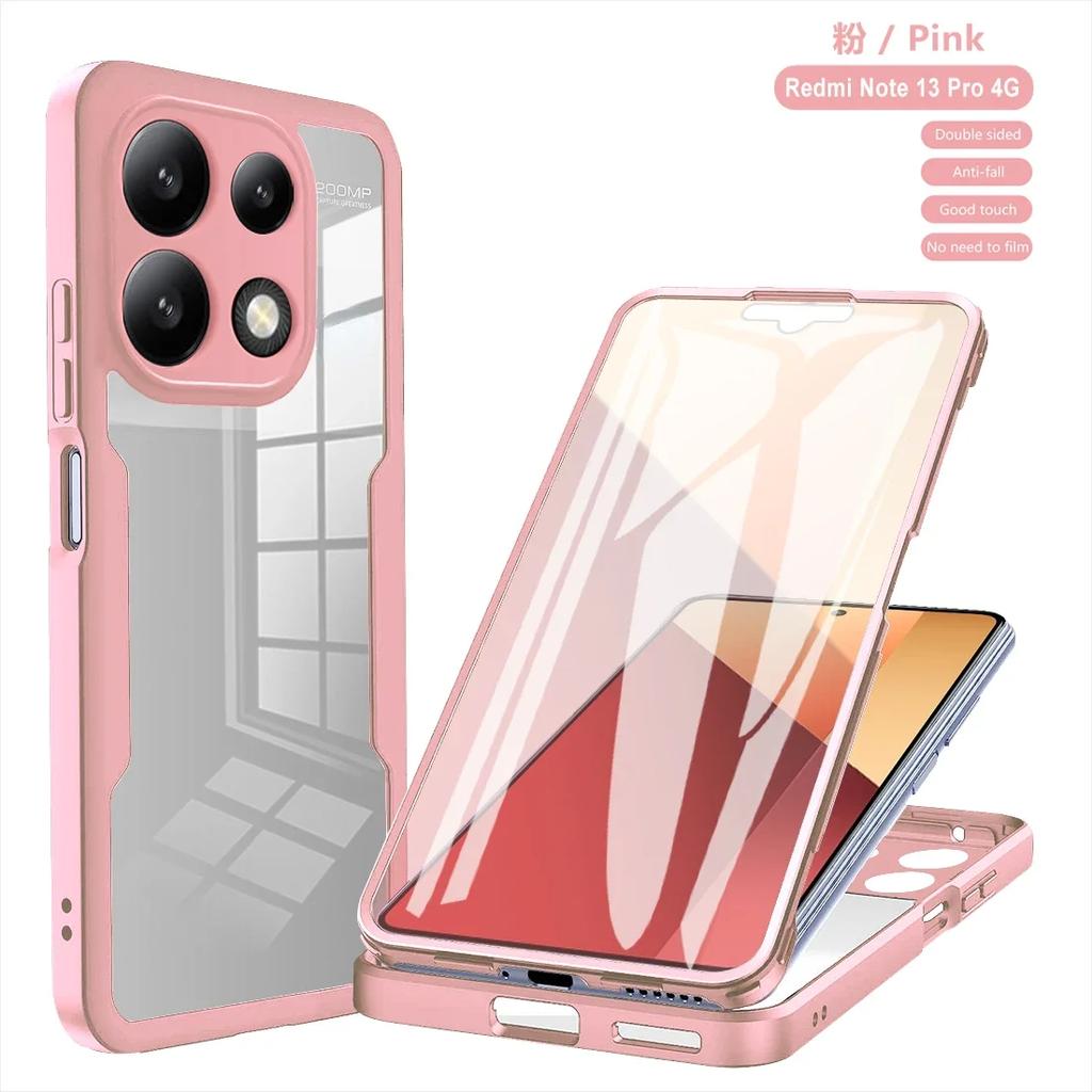 360 Full Shockproof Clear Case For Xiaomi Redmi Note 13 12 Pro 4G 5G Note 13 Pro Plus 5G Redmi A3 Screen Full Protection Cover