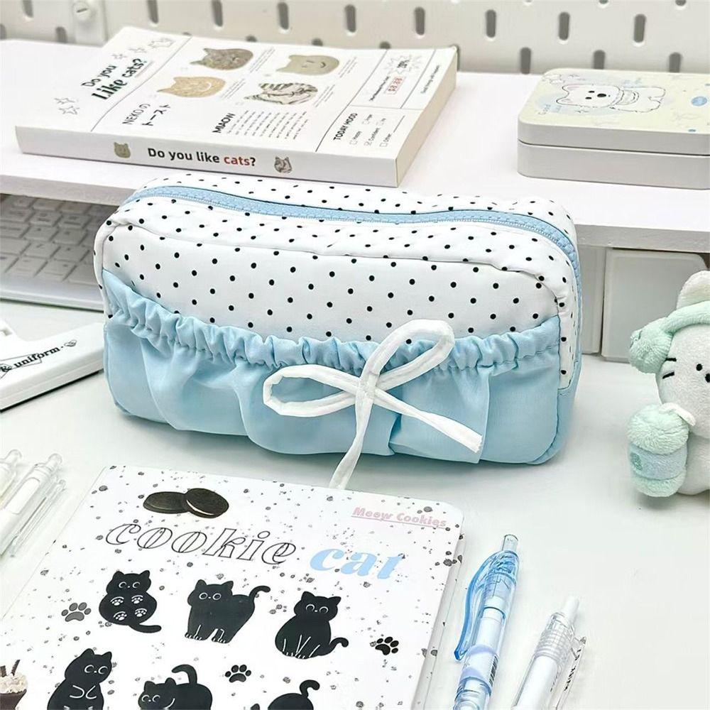Bowknot Design Pencil Case Large Capacity Stationery Storage Bag Stationery Pouch  School Supplies