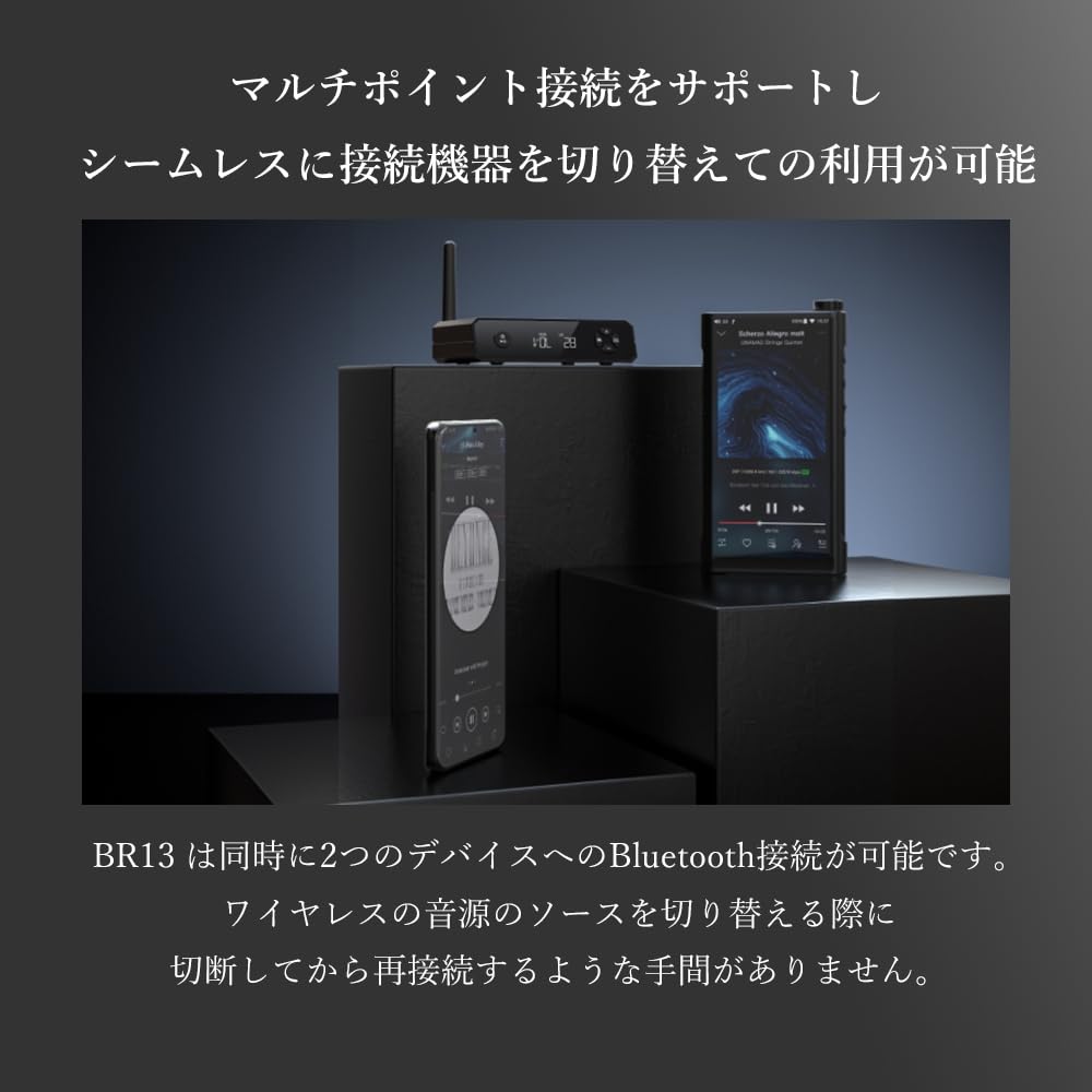 FIIO BR13 Серийный номер FIIO Bluetooth-приемник Прием Bluetooth USB DAC Аудио LDAC aptX Адаптивный Высокое разрешение Высокое разрешение Беспроводной Низкий