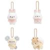Rilakkuma Cotton Rabbit Fox Bear Cute Animal Plush Doll Pendant Keychain