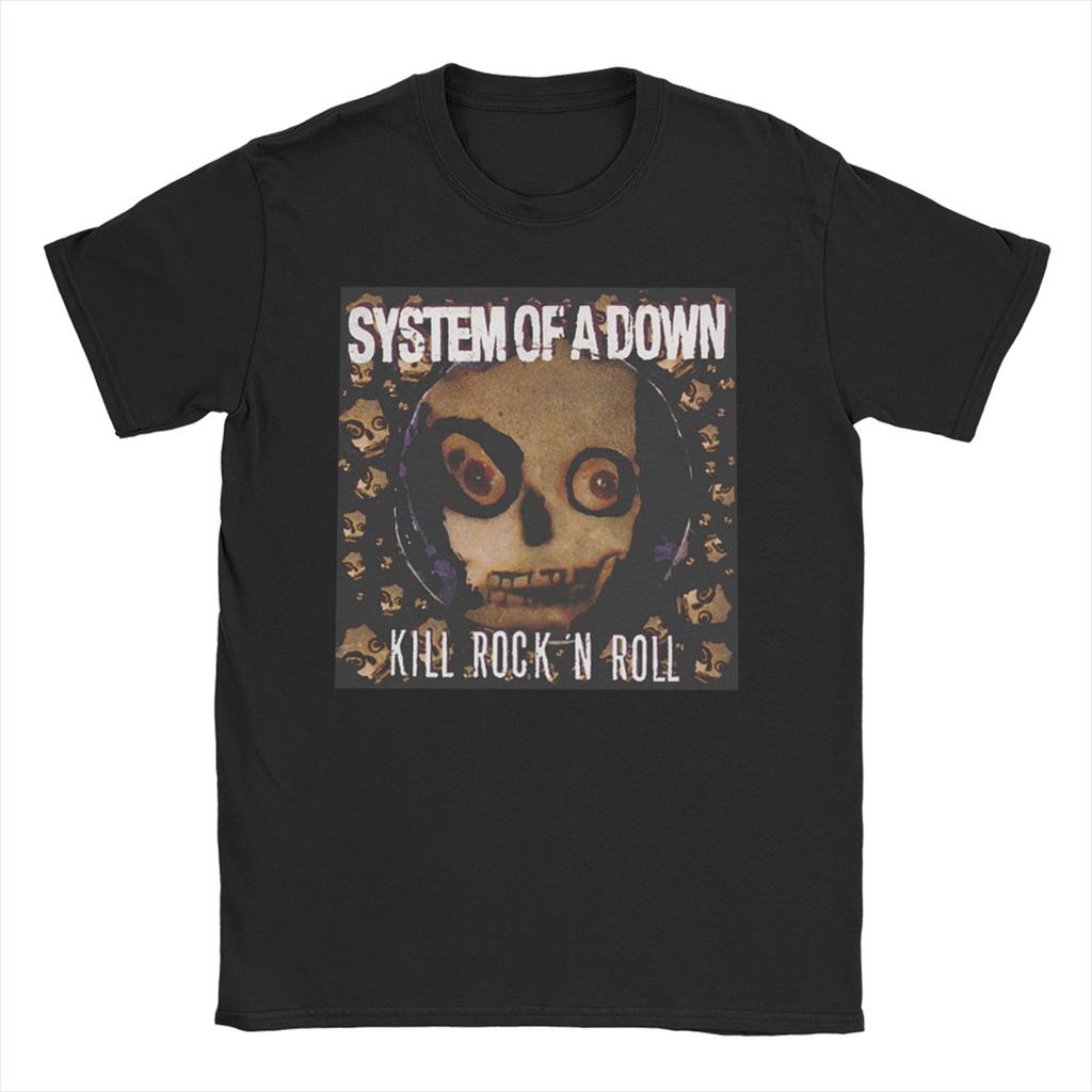 Мужские Женские Футболки System of A Down Юмористические Хлопковые Футболки с Коротким Рукавом Музыкальная Футболка Хэви-Метал Футболка с Круглым Вырезом Топы