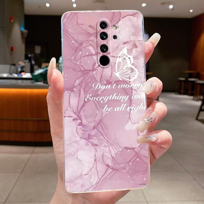 Чехол для Xiaomi Redmi Note 8 Pro Note8 Capa Цветок Бабочка Защитный Тонкий Чехол Прозрачный Мягкий Силикон TPU Чехол для Телефона