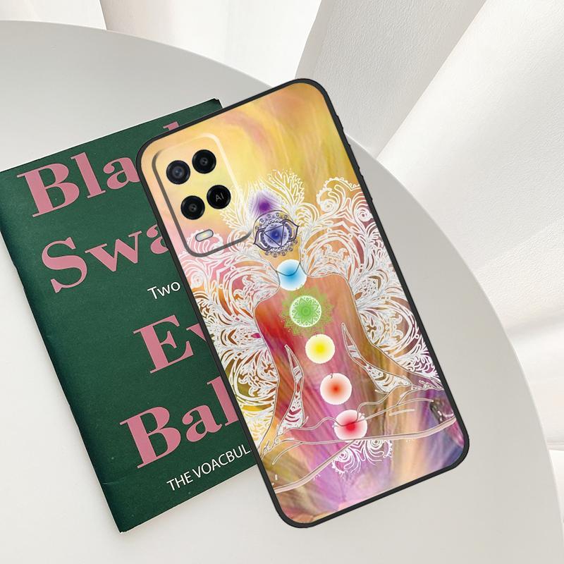 Mandala Chakra Yoga Case For Oppo A15 A16 A17 A52 A72 A76 A96 A54 A74 A94 A54S A57S A58 A78 A98 A57 A77 Cover