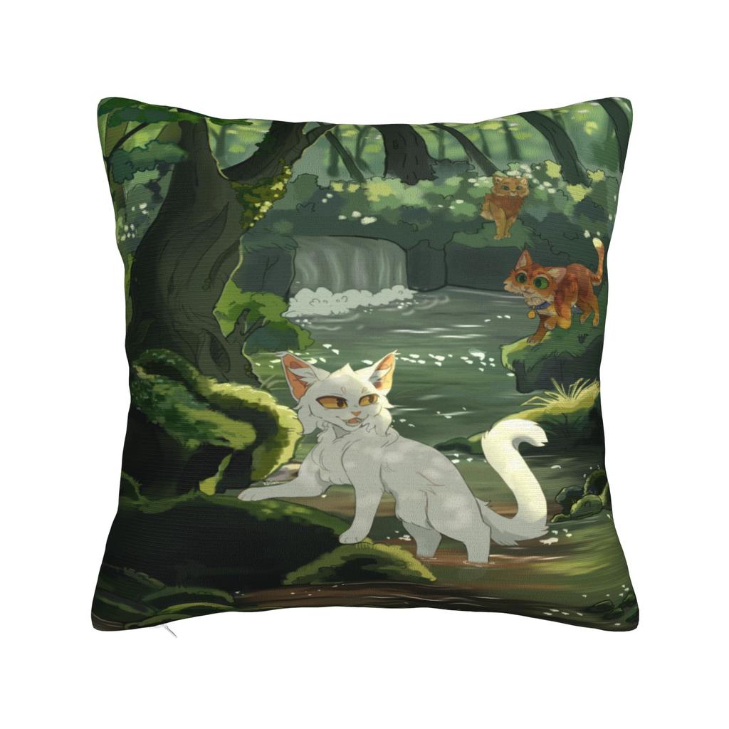 Pillow Case W-Warrior Cats Comfy Pillow Cover For Living Room Bed Chair Retro Trendy Pillowcases