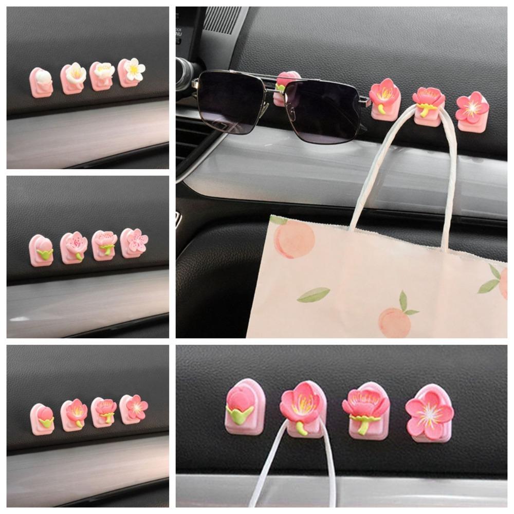 Paste Style Flower Car Small Hook Multifunctional Car Hanging Hook Car Decorations