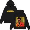 Худи с принтом обложки модного журнала Rapper The Weeknd Мужское Женское Поп-музыка винтажный Пуловер Свободный Повседневный Хип-хоп Уличная одежда Худи