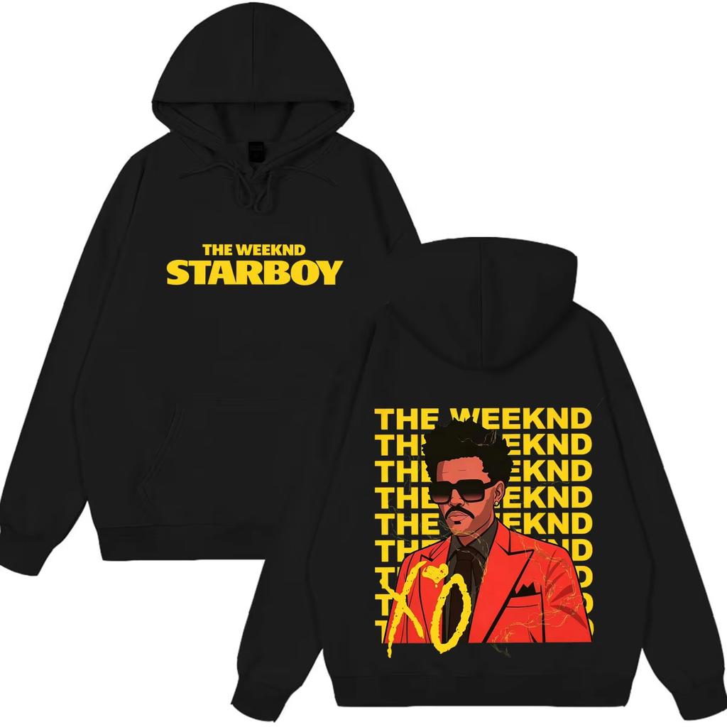 Худи с принтом обложки модного журнала Rapper The Weeknd Мужское Женское Поп-музыка винтажный Пуловер Свободный Повседневный Хип-хоп Уличная одежда Худи